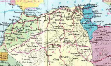Где находится Алжир на карте мира?
